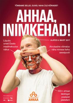 Näituse "AHHAA, inimkehad" plakat